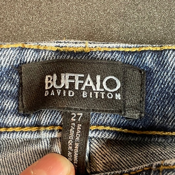 Buffalo David Bitton Womens 27 Blue Faded Dark Wash Denim Straight Leg Jeans - Picture 6 of 15